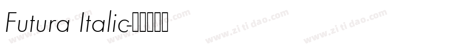 Futura Italic字体转换